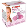 (DL000614) ALPINO GEL CON PURURINA METALLIC GLITTER CAJA 6U ROSA