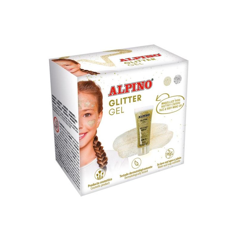 (DL000616) ALPINO GEL TRANSPARENTE CON PURPURINA GLITTER CAJA 6U ORO (DL000616) ALPINO GEL TRANSPARENTE CON PURPURINA GLITTER CAJA 6U ORO