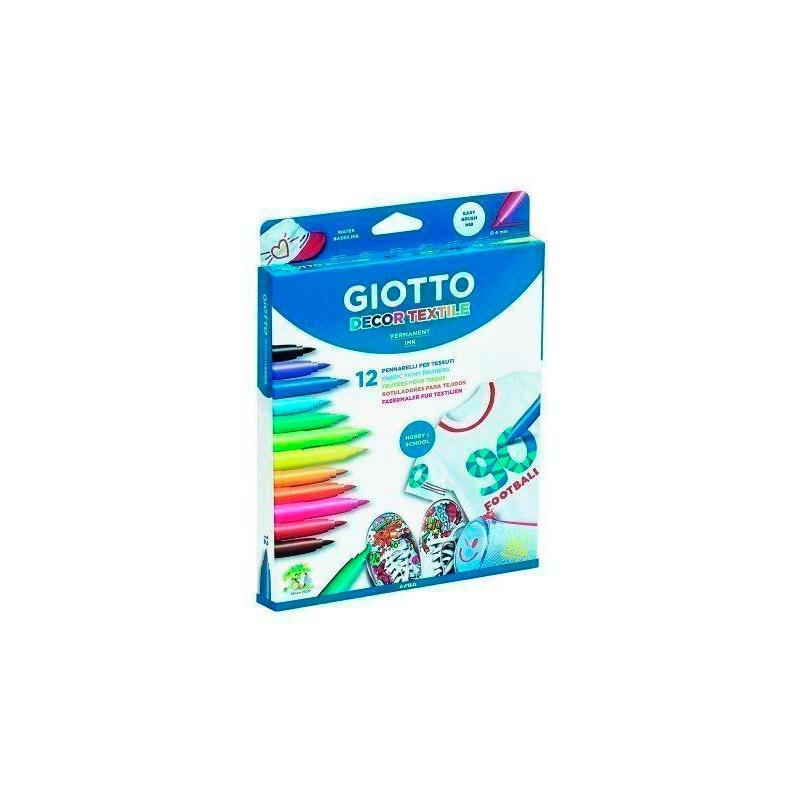 (F494900) GIOTTO ROTULADORES DECOR TEXTIL PERMANENTES COLORES SURTIDOS ESTUCHE 12 UD (F494900) GIOTTO ROTULADORES DECOR TEXTIL PERMANENTES COLORES SURTIDOS ESTUCHE 12 UD