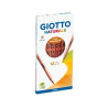 (F221200) GIOTTO LÁPICES DE COLORES NATURALE ESTUCHE 12 UD