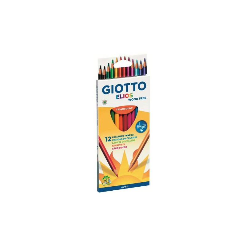 (F275800) GIOTTO LÁPICES DE COLORES ELIOS LIBRE DE MADERA C/SURTIDOS ESTUCHE 12 UD (F275800) GIOTTO LÁPICES DE COLORES ELIOS LIBRE DE MADERA C/SURTIDOS ESTUCHE 12 UD