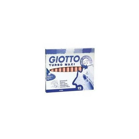 (F456025) GIOTTO ROTULADORES TURBO MAXI GRIS ESTUCHE 12 UD