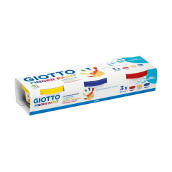 (F530300) GIOTTO PINTURA DE DEDOS DE 100 ML COLORES ESTUCHE DE 3 BOTES