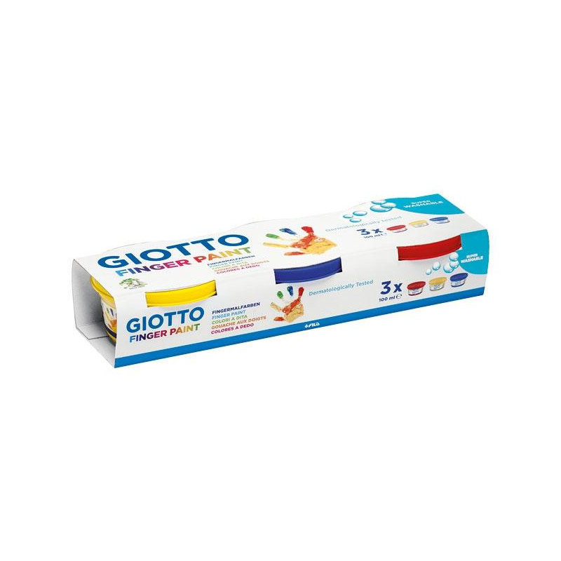 (F530300) GIOTTO PINTURA DE DEDOS DE 100 ML COLORES ESTUCHE DE 3 BOTES (F530300) GIOTTO PINTURA DE DEDOS DE 100 ML COLORES ESTUCHE DE 3 BOTES