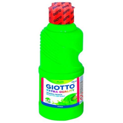 (F53110200) GIOTTO TÉMPERA FLUO VERDE BOTELLA 250 ML