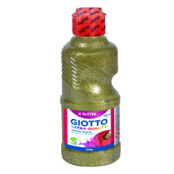 (F53120100) GIOTTO TÉMPERA GLITTER ORO BOTELLA 250 ML