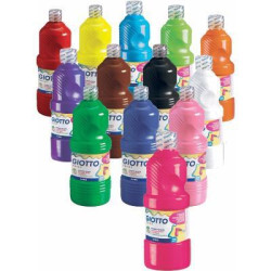 (F535302) GIOTTO TÉMPERA ESCOLAR LAVABLE AMARILLO BOTELLA 500 ML