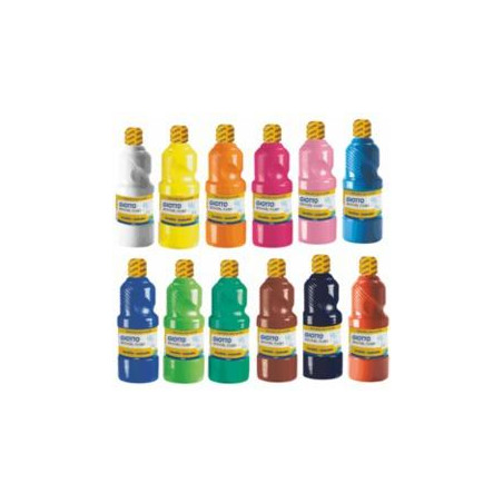 (F53550500) GIOTTO TÉMPERA ESCOLAR LAVABLE NARANJA BOTELLA 1000 ML