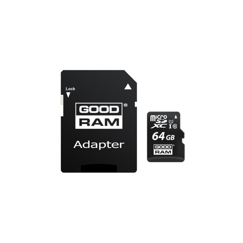 (M1AA-0640R12) GOODRAM TARJETA DE MEMORIA MICRO SDXC UHS-I 64GB C10 R100 C/ADAPTADOR (M1AA-0640R12) GOODRAM TARJETA DE MEMORIA MICRO SDXC UHS-I 64GB C10 R100 C/ADAPTADOR