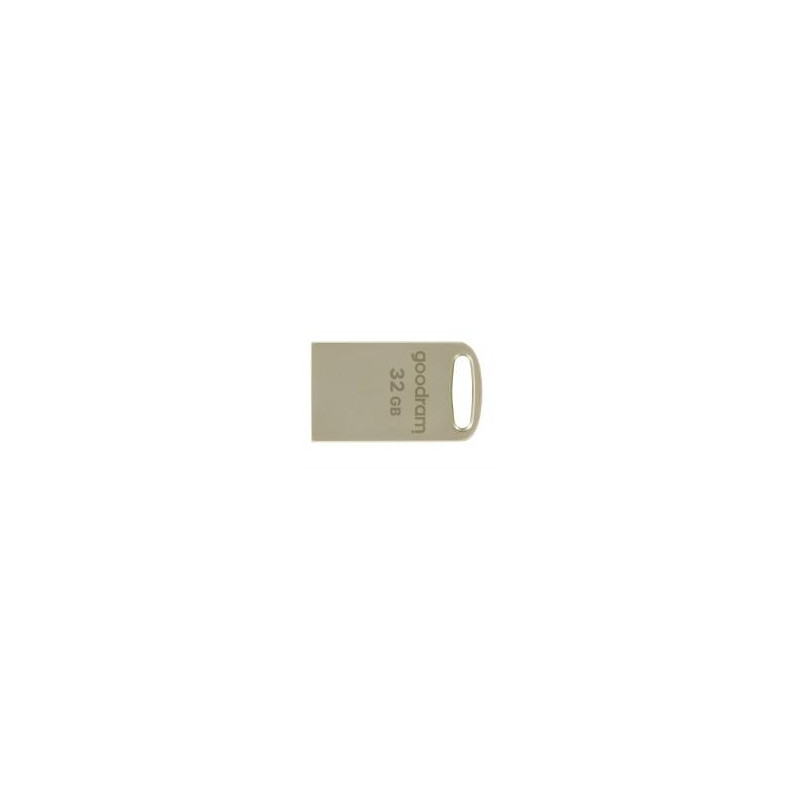 (UPO3-032) GOODRAM PENDRIVE METAL USB FLASH DRIVE 32GB C/RANURA PARA COLGAR Y LLAVERO USB 3.0 PLATA