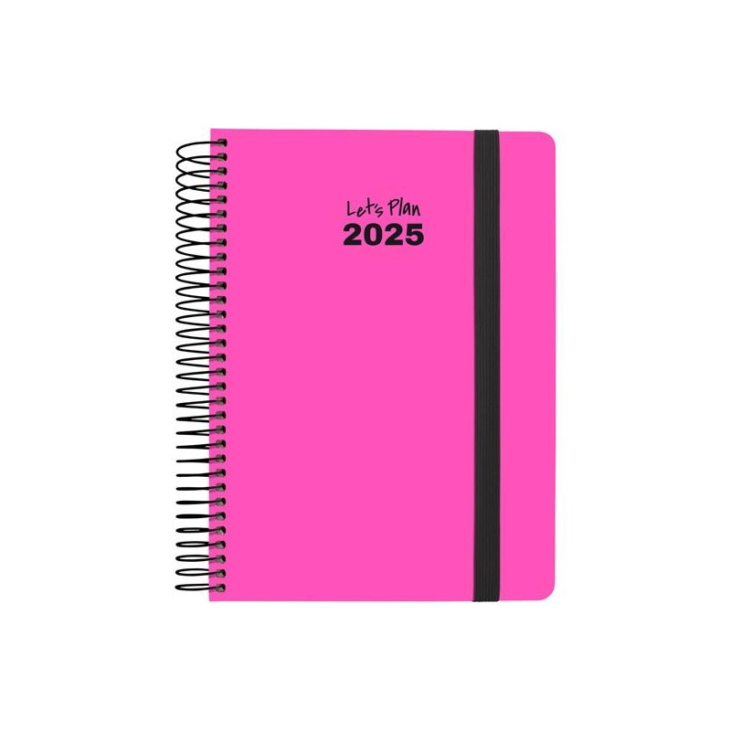(70306854) GRAFOPLAS AGENDA ANUAL SERIE NEÓN ESPIRAL 15X21CM D/P CIERRE C/GOMA FUCSIA 2025 (70306854) GRAFOPLAS AGENDA ANUAL SERIE NEÓN ESPIRAL 15X21CM D/P CIERRE C/GOMA FUCSIA 2025
