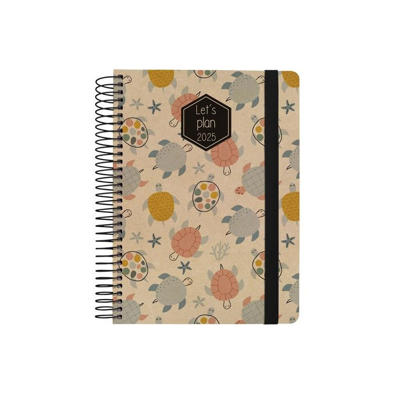 (70306901) GRAFOPLAS AGENDA ANUAL NATURE DESIGN ESPIRAL 15X21CM D/P CIERRE C/GOMA TORTUGAS 2025 (70306901) GRAFOPLAS AGENDA ANUAL NATURE DESIGN ESPIRAL 15X21CM D/P CIERRE C/GOMA TORTUGAS 2025
