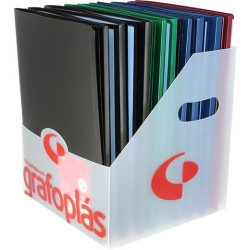 (00012000) GRAFOPLÁS CARPETA CON FUNDAS POLIPLÁS SOLDADAS FOLIO PP SEMIRÍGIDO OPACO C/SURTIDOS EXPOSITOR 20 UD