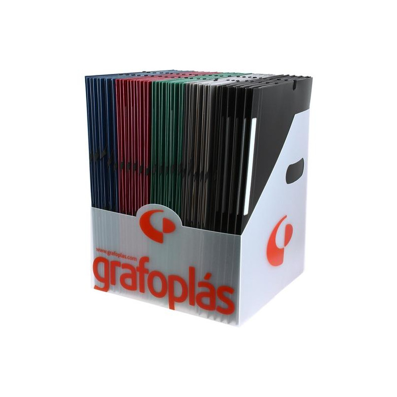 (00048000) GRAFOPLÁS CARPETA CON GOMAS POLIGRAF 3 SOLAPAS FOLIO PP OPACO C/SURTIDOS EXPOSITOR 50 UD (00048000) GRAFOPLÁS CARPETA CON GOMAS POLIGRAF 3 SOLAPAS FOLIO PP OPACO C/SURTIDOS EXPOSITOR 50 UD
