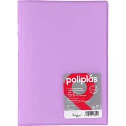 (01431295) GRAFOPLÁS CARPETA CON FUNDAS POLIPLÁS SOLDADAS FOLIO 10 FUNDAS PP SEMIRÍGIDO TRANSLÚCIDO LAVANDA SOFT