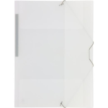 (04801200) GRAFOPLÁS CARPETA CON GOMAS COLORGRAF FOLIO 3 SOLAPAS PP NATURAL TRANSLÚCIDO