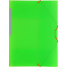 (04801221) GRAFOPLÁS CARPETA CON GOMAS COLORGRAF FOLIO 3 SOLAPAS PP VERDE TRANSLÚCIDO