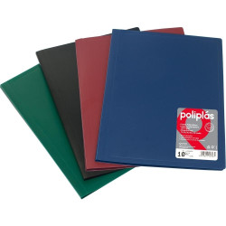 (1340010) GRAFOPLÁS CARPETA POLIPLÁS DE POLIPROPILENO OPACO CON 40 FUNDAS SOLDADAS A4 NEGRO
