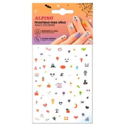 (DL000641) ALPINO PEGATINAS PARA UÑAS 1 LÁMINA SURTIDA DISEÑOS DIVERTIDOS HALLOWEEN