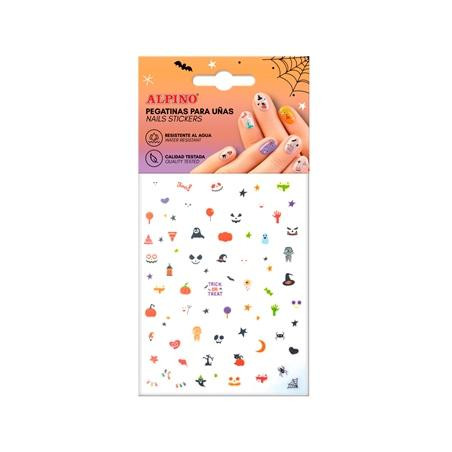 (DL000641) ALPINO PEGATINAS PARA UÑAS 1 LÁMINA SURTIDA DISEÑOS DIVERTIDOS HALLOWEEN