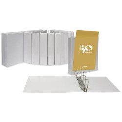 (3666570) GRAFOPLÁS CARPETA CANGURO ANILLAS MIXTAS 4 X 40MM A3 APAISADO CUBIERTA FORRADA PVC BLANCO