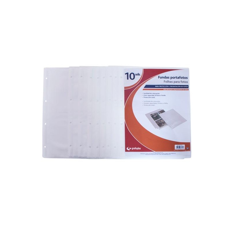 (6470500) GRAFOPLÁS FUNDAS 4 TALADROS PP EXTRA 320X2300MM PARA ÁLBUM FOTOGRAFÍAS TRANSPARENTE -BOLSA 10U- (6470500) GRAFOPLÁS FUNDAS 4 TALADROS PP EXTRA 320X2300MM PARA ÁLBUM FOTOGRAFÍAS TRANSPARENTE -BOLSA 10U-