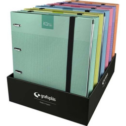 (70996106) GRAFOPLÁS CARPETA ANILLAS CARPEBOOK C/RECAMBIO A4 EXPOSITOR DE 12 FORRADO KURU