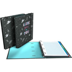 (88102666) GRAFOPLÁS CARPEBOOK ANILLAS 4D35MM RECAMBIO 100H 5X5 EC3.FORRADO DIN-A4 ALIENS