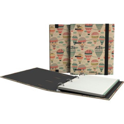 (88113202) GRAFOPLÁS CARPETA ANILLAS 4X25 CARPEBOOK A5 C/RECAMBIO 90H 5X5 90GR KRAFT Y CARTÓN RECICLADO UNINATURE CAPADOCIA