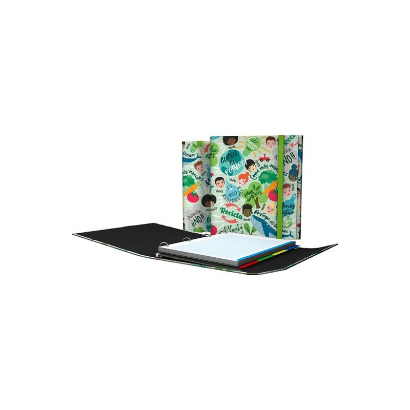 (88212648) GRAFOPLÁS CARPEPLÚS 4 ANILLAS MIXTAS D25 REVOLUTION GREEN 4 SEPARADORES C/RECAMBIO 100H A4 CARTÓN PLASTIFICADO (88212648) GRAFOPLÁS CARPEPLÚS 4 ANILLAS MIXTAS D25 REVOLUTION GREEN 4 SEPARADORES C/RECAMBIO 100H A4 CARTÓN PLASTIFICADO