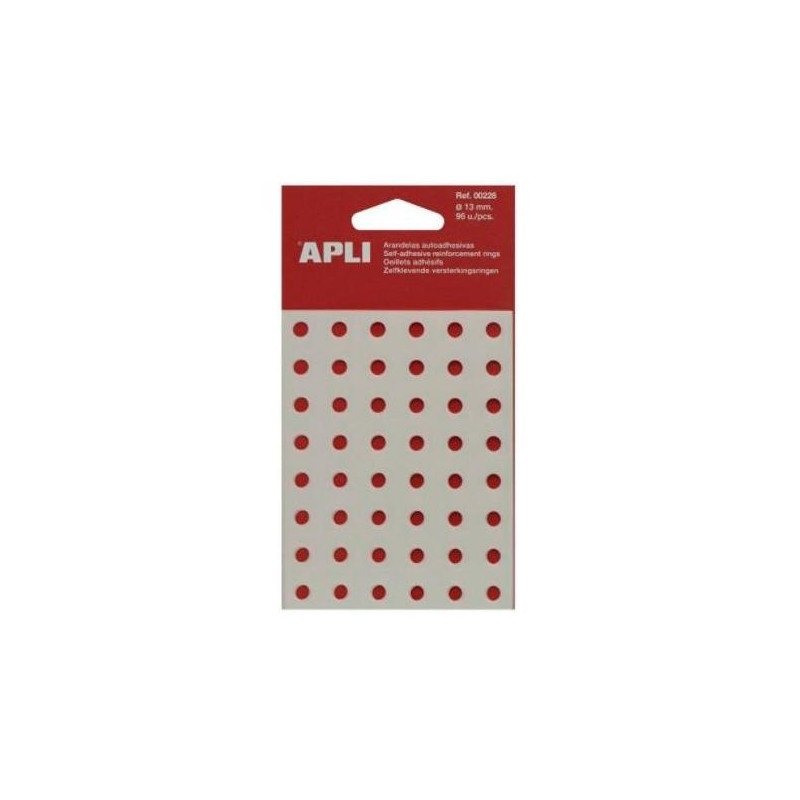 (0228) APLI ARANDELAS DE REFUERZO 13MM CAJA 96 UD TRANSLÚCIDAS (0228) APLI ARANDELAS DE REFUERZO 13MM CAJA 96 UD TRANSLÚCIDAS