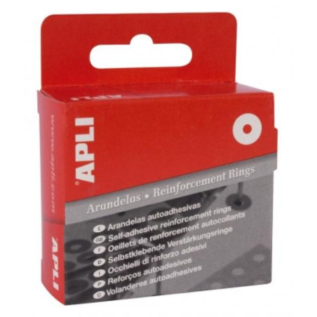 (0229) APLI ARANDELAS DE REFUERZO 13MM CAJA 240 UD TRANSLÚCIDAS