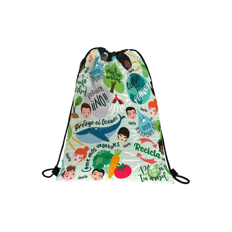 (37610595) GRAFOPLÁS SACO PLANO REVOLUTION GREEN 36X47 CIERRE CORDÓN C/BOLSILLO EXTERIOR (37610595) GRAFOPLÁS SACO PLANO REVOLUTION GREEN 36X47 CIERRE CORDÓN C/BOLSILLO EXTERIOR