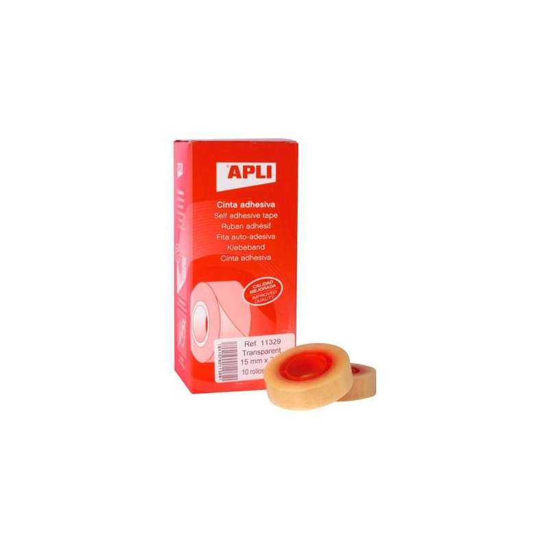 (11329) APLI CINTA ADHESIVA TRANSPARENTE ROLLO 15MM X 33M (11329) APLI CINTA ADHESIVA TRANSPARENTE ROLLO 15MM X 33M