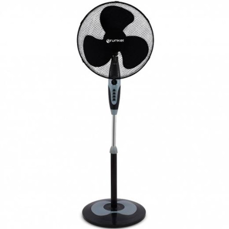 (FAN-N16 ECOTIMER) GRUNKEL VENTILADOR DE PIE 60W REGULABLE 3 VELOCIDADES C/TEMPORIZADOR NEGRO