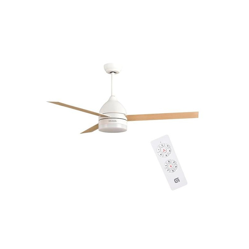 (SKYECO-42) GRUNKEL VENTILADOR DE TECHO CON LUZ 35W 6 VELOCIDADES C/TEMPORIZADOR BLANCO