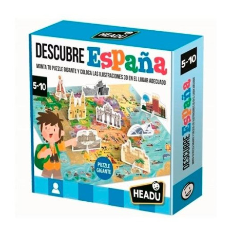(130014915) HEADU JUEGO EDUCATIVO DESCUBRE ESPAÑA S.T.E.M. 5-10 AÑOS