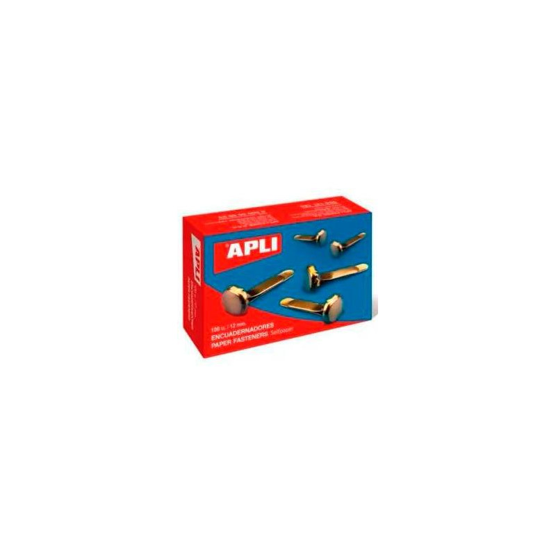 (12283) APLI ENCUADERNADORES METÁLICOS SIN ARANDELA DORADOS 12MM - 100UD- (12283) APLI ENCUADERNADORES METÁLICOS SIN ARANDELA DORADOS 12MM - 100UD-
