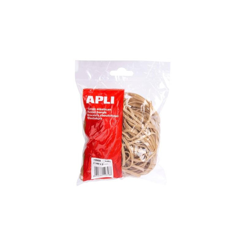 (12858) APLI GOMA ELÁSTICA MARRÓN CAUCHO 160X3MM 100 GR. (12858) APLI GOMA ELÁSTICA MARRÓN CAUCHO 160X3MM 100 GR.