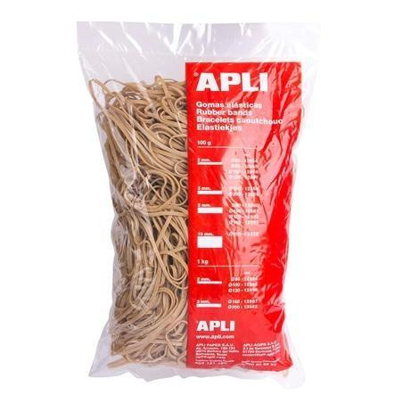 (12861) APLI GOMA ELÁSTICA MARRÓN CAUCHO 100X5MM 100 GR.
