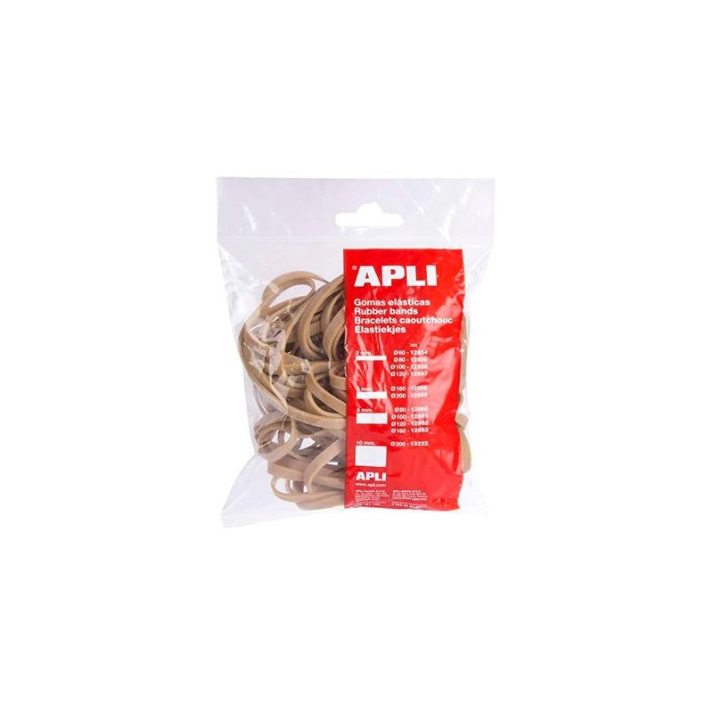 (12862) APLI GOMA ELÁSTICA MARRÓN CAUCHO 120X5MM 100 GR. (12862) APLI GOMA ELÁSTICA MARRÓN CAUCHO 120X5MM 100 GR.