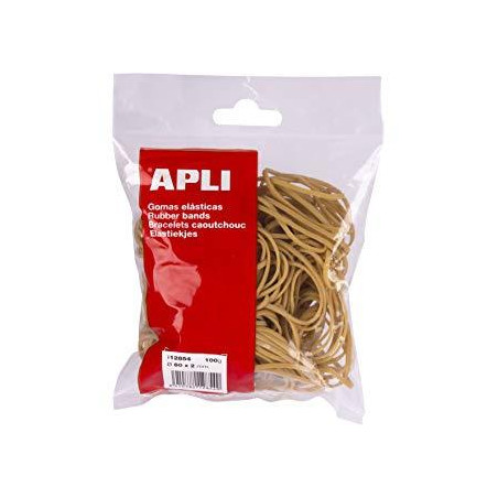 (12864) APLI GOMA ELÁSTICA MARRÓN CAUCHO 80X2MM 1KG