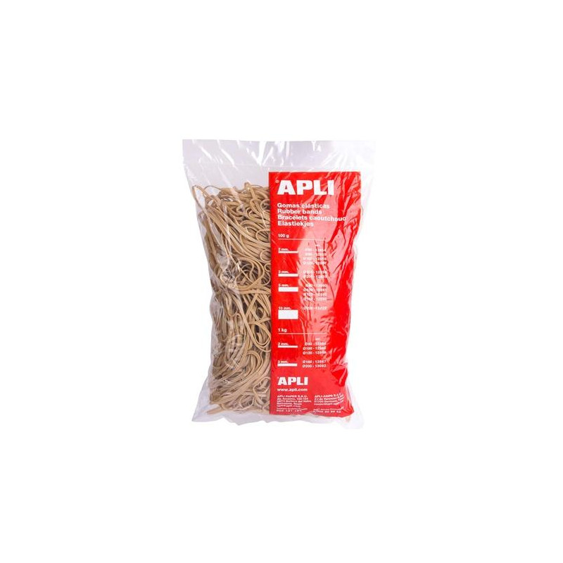 (12867) APLI GOMA ELÁSTICA MARRÓN CAUCHO 160X3MM 1KG (12867) APLI GOMA ELÁSTICA MARRÓN CAUCHO 160X3MM 1KG