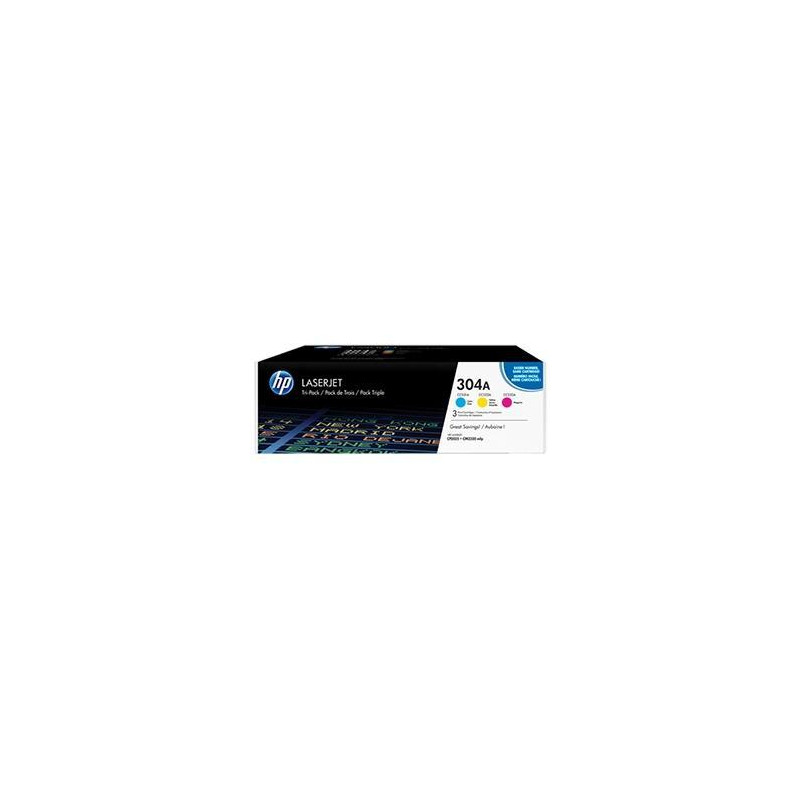 (CF372AM) HP TONER LASER TRICOLOR 304A PACK 3 (CC531-CC532-CC533) (CF372AM) HP TONER LASER TRICOLOR 304A PACK 3 (CC531-CC532-CC533)