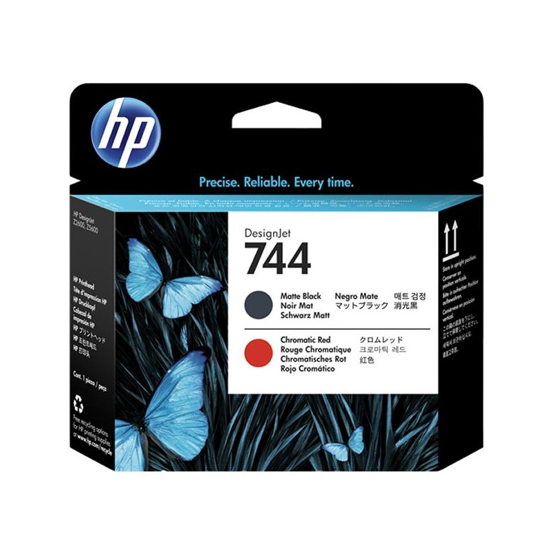(F9J88A) HP CABEZAL NEGRO MATE Y ROJO DESIGNJET 744