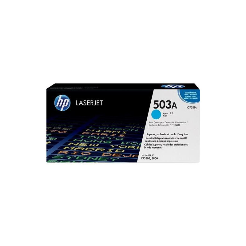 (Q7581A) HP TONER LASER CIAN LASERJET COLOR 3800 C3505 - 503 A (Q7581A) HP TONER LASER CIAN LASERJET COLOR 3800 C3505 - 503 A