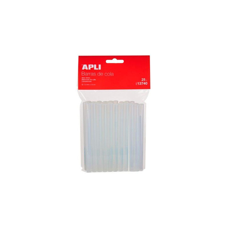 (13740) APLI BARRAS DE COLA PARA PISTOLA TERMOFUSIBLE TRANSPARENTES Ø7 (13740) APLI BARRAS DE COLA PARA PISTOLA TERMOFUSIBLE TRANSPARENTES Ø7