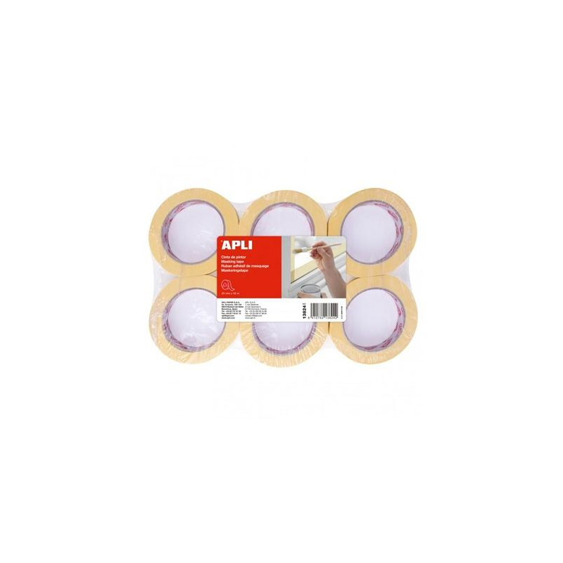(13824) APLI CINTA PINTOR 60GR ROLLO 25MMX45M REMOVIBLE AMARILLO -6U-