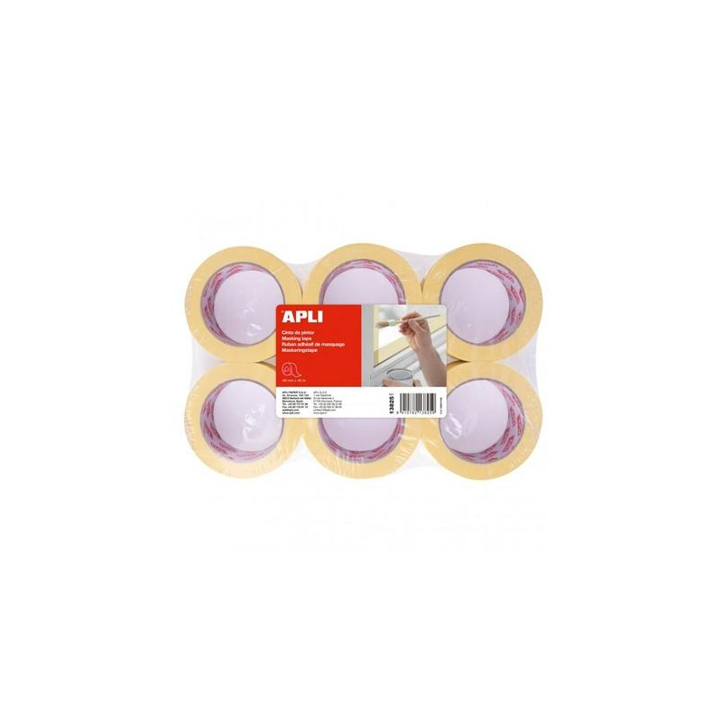 (13825) APLI CINTA PINTOR 60GR ROLLO 48MMX45M REMOVIBLE AMARILLO - 6U- (13825) APLI CINTA PINTOR 60GR ROLLO 48MMX45M REMOVIBLE AMARILLO - 6U-