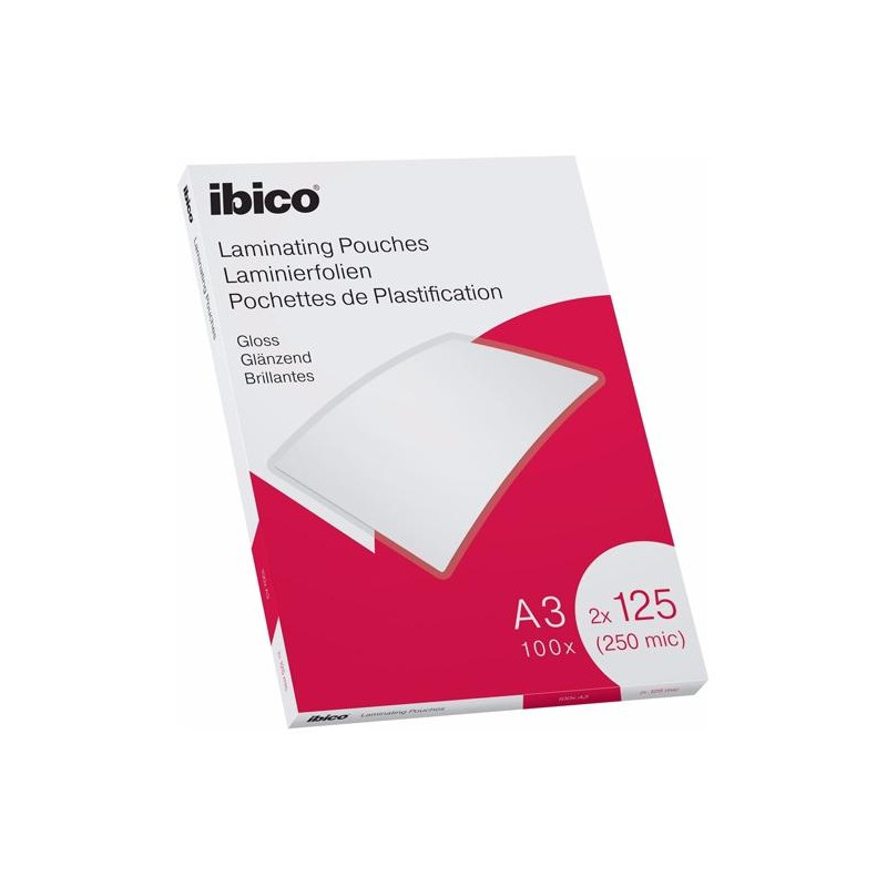(627321) IBICO FUNDAS DE PLASTIFICAR 2X125 MICRAS A3 BRILLO PACK 100 UD (627321) IBICO FUNDAS DE PLASTIFICAR 2X125 MICRAS A3 BRILLO PACK 100 UD